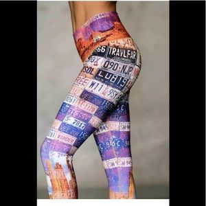 Niyama Sol X J.Lo Free People Roadtrip Route 66 barefoot leggings XS